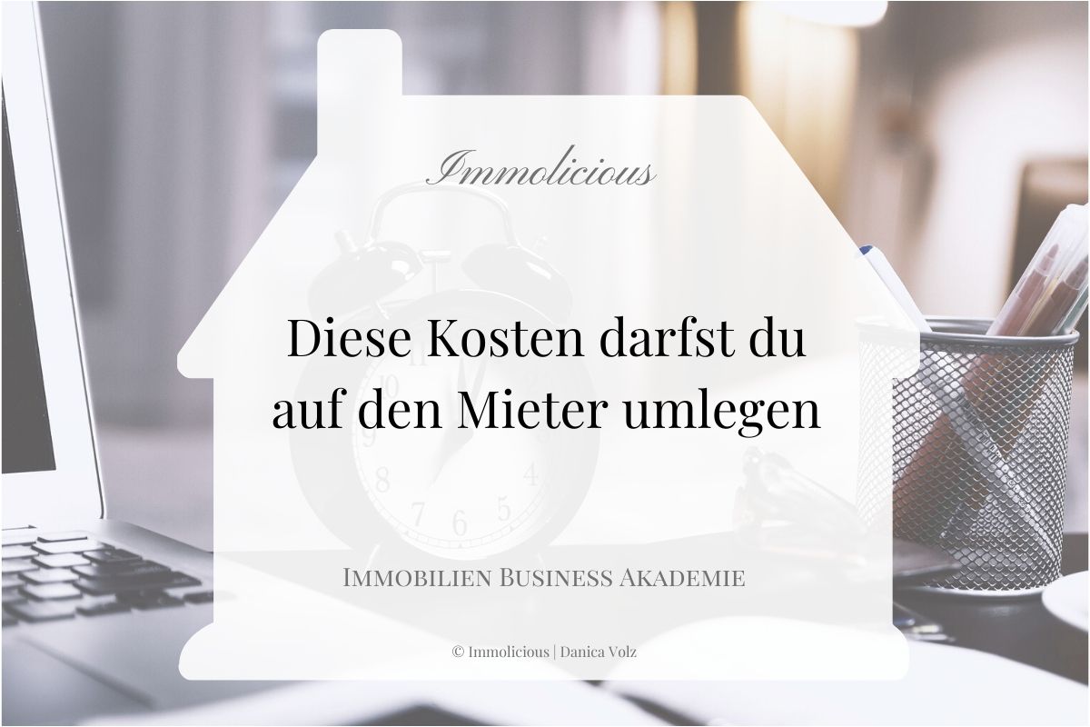 Diese Kosten darfst du auf den Mieter umlegen Diese Kosten darfst du auf den Mieter umlegen